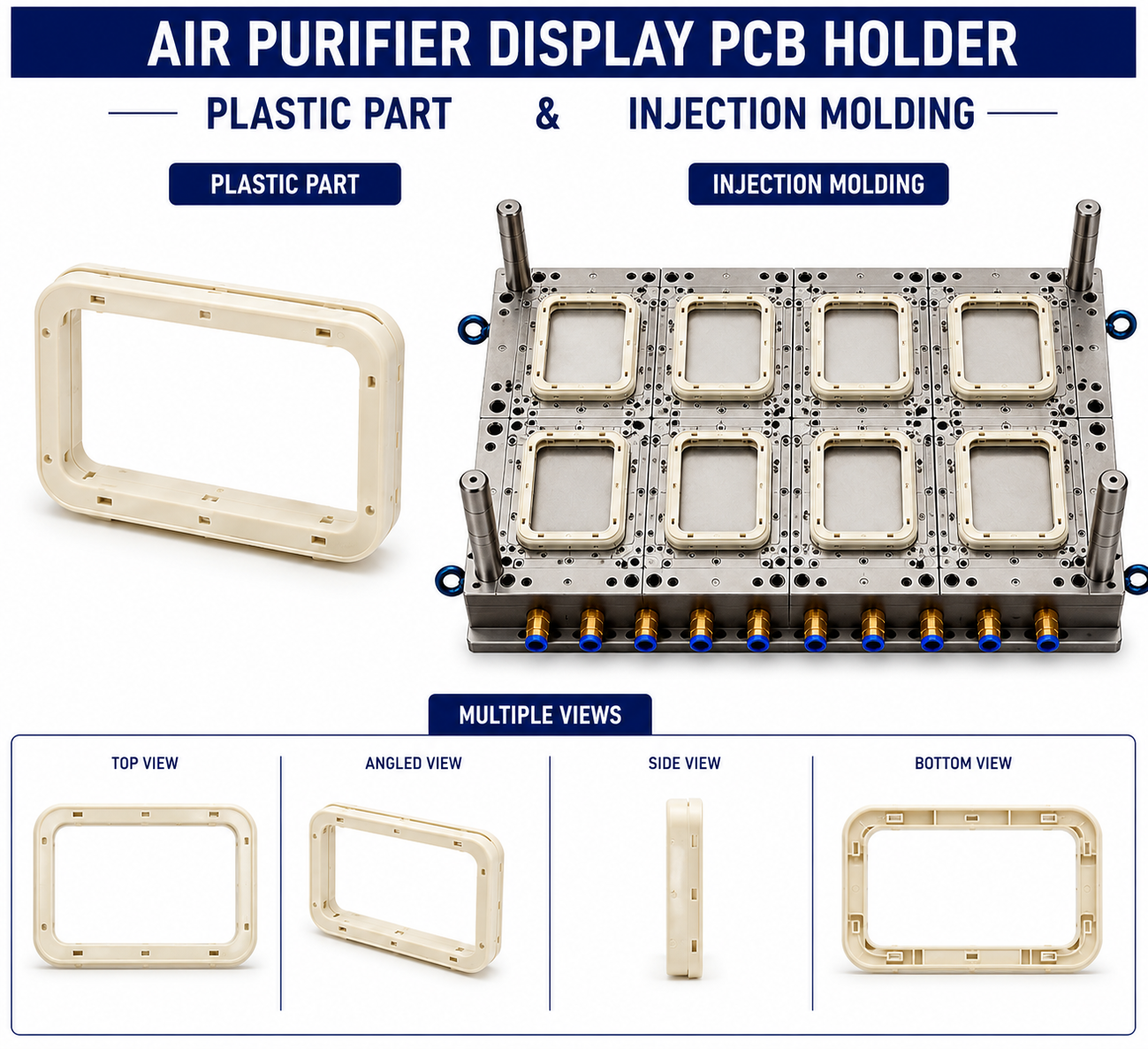 Air Purifier Plastic Display PCB Holder Mould and Moulding Service